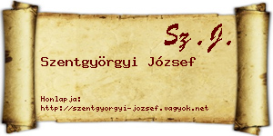 Szentgyörgyi József névjegykártya