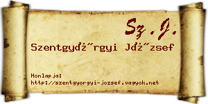 Szentgyörgyi József névjegykártya