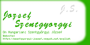 jozsef szentgyorgyi business card