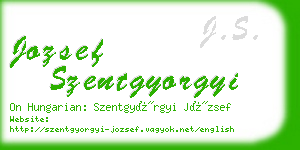 jozsef szentgyorgyi business card